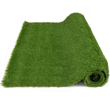 Costway 6 x 10 FT Artificial Grass Turf with Drainage Holes Nonslip Bottom 60 OZ Heavy