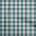 thumbnail image 1 of oneOone Rayon Teal Green Fabric Check Sewing Material Print Fabric By The Yard 56 Inch Wide, 1 of 4