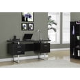 thumbnail image 2 of Monarch Specialties Computer Desk, Home Office, Laptop, Left, Right Set-up, Storage Drawers, 60"l, Work, Metal, Laminate, Brown, Grey, Contemporary, Modern, 2 of 2