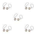 thumbnail image 1 of yingyy 1/2/3/5 2 Pieces Curtain Tieback Round Polyester Replacement Simple Style Household Kitchen Sunshade Drape Fixing Fastener Silver 5PCS, 1 of 6