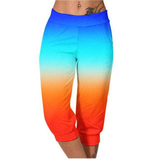 Yuyuzo Womens Capri Pants High Waisted Drawstring Sweatpants Running Gym Cropped Trousers with Pockets