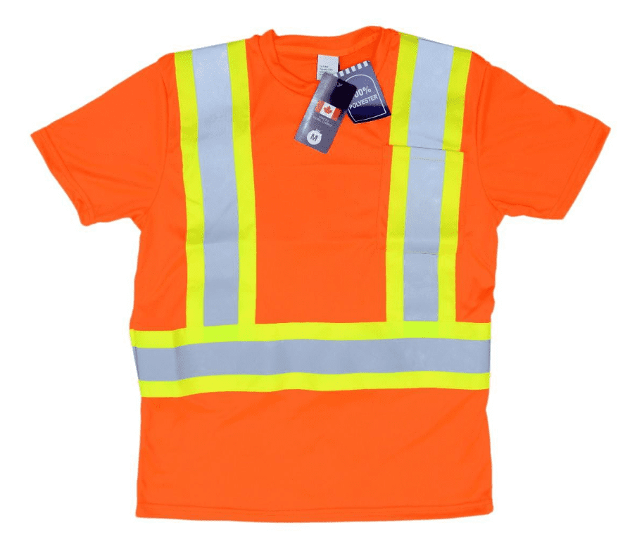 High Visibility Safety T-Shirt for Men – Hi Vis Orange Reflective