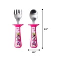 thumbnail image 2 of The First Years Disney Minnie Mouse Toddler Utensils - Fork & Spoon Set - Ages 9 Months and up, 2 of 6