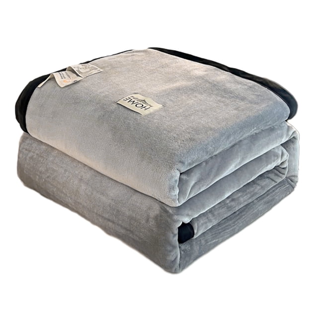 Matoen12 Solid Color Flannel Blankets for All Season, Polyester Soft Throw Blanket Lightweight Air Conditioning Quilt for Nap Sleep, Modern Style Home Decor Ideal for Gift, 40"x55", 1PC, Gray