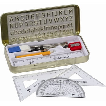 Set d’instruments mathématiques Helix Oxford – coffret de géométrie de 10 pièces dans une boîte métallique