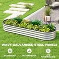 thumbnail image 4 of Outsunny 6 x 2 x 1 ft Galvanized Raised Garden Bed, Silver, 4 of 10