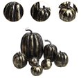 thumbnail image 4 of Lipstore 7 Pieces Fake Pumpkins Model Cute Harvest Decorative DIY Small Rustic Artificial Black Gold, 4 of 8