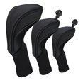 thumbnail image 2 of Lot de 3 Pcs Club Hybride de Golf à Long Cou avec Étiquette No Interchangeable Noir, 2 of 8