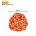 thumbnail image 2 of Unique Bargains 12 Pcs Wicker Rattan Balls Decorative Balls 1.2Inch for Vase Fillers ,Wedding ,Party ,Orange, 2 of 5