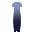 thumbnail image 4 of fatyb Robes Maxi à Manches Courtes pour Femmes Col Ras du Cou Décontractées Longues Robes Imprimées Robes T-Shirt d'Été, 4 of 5