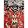 thumbnail image 2 of La Dole Rugs Red Blue Silver Grey Bordered Vintage Traditional Flat Pile Soft Area Rug Carpet Mat For Living Room Hallway Runner Outdoor Patio Sizes 5x7, 8x10, 7X9 feet inch inches ft, 2 of 5