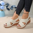 thumbnail image 3 of Sandales Habillées à Talon Compensé pour Femmes 2025 avec Bride Arrière Ajustable Été Confortables Sandales Orthopédiques de Marche, 3 of 8