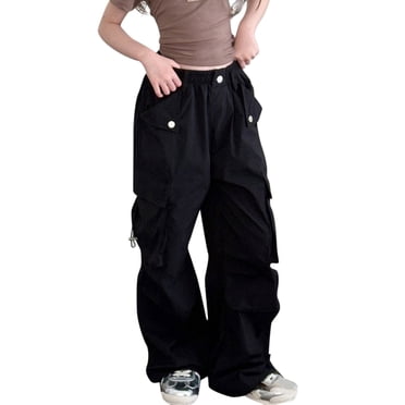 GDREDA Pantalon de Sport Décontracté pour Fille Enfants Ample Doux Droit Mode Jambe Grand Pantalon Filles Mode Printemps 2025 Pantalon