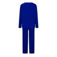 thumbnail image 3 of Timegard Ensembles de Pyjamas pour Femmes 2 Pcs Manches Longues Col en V Haut Froncé et Pantalon Automne Décontracté Doux Tenues de Pjs, 3 of 4