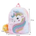 thumbnail image 3 of Xingqing Toddler Girls Plush Backpack Cute Unicorn Cartoon Animal Pattern School Bag, 3 of 7