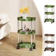 thumbnail image 1 of Feltree 3-Tier Rolling Storage Cart with Wheels for Home Kitchen Dorm Living Room Organizer Mobile Utility Rack, 1 of 8