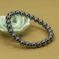 thumbnail image 3 of Bracelet Extensible Unisexe en Perles Rondes de 8 mm en Jaspe Térahertz Naturel 7 Pouces, 3 of 5