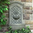 thumbnail image 2 of Sunnydaze Fontaine Murale d'Extérieur en Polystone Électrique de 31 Po H avec Rosace et Feuilles, Fini Calcaire, 2 of 6