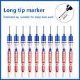 thumbnail image 2 of Fesfesfes Carpenter Marker 4-Color Set 3ml Oil-based Ink Water Proof Woodworking Tools for Bathroom Tiling Water Proof Markers Marking Tool, Permanent Markers Marker Pens Blue, 2 of 2