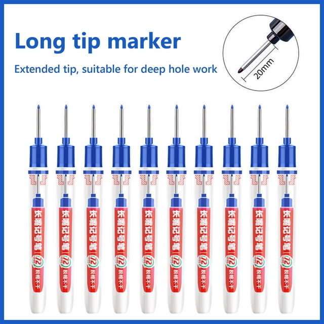 TopLLC Permanent Markers Carpenter Ink Marker Pens Upgrade Colorful Carpenter Pen Construction Markers Marking Tool For Bathroom Woodworking 4 Color 3ml Marker pen