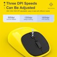 thumbnail image 4 of COFEST Wireless Mouse 2.4G Noiseless Mouse with USB Receiver Portable Computer Mice for Desktop Computer Laptop Yellow, 4 of 4