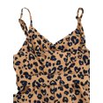 thumbnail image 4 of FOCUSNORM Girls Summer Sleeveless Romper Leopard High Waist Lace-up V Neck, 4 of 5