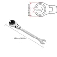 thumbnail image 2 of Metric Open Head Ratcheting Wrench , Metric Spanner With 72 Teeth, Vanadium Steel Tubing Ratchet, 2 of 2