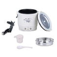 thumbnail image 3 of 1L Electric Rice Cooker Multi Use Heating Lunch Box Cooking Machine Meal Steamer Soup Pot Porridge for Travel RV Car 24V, 3 of 8