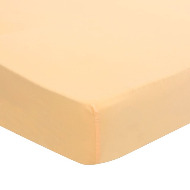 Unique Bargains 15' Deep Pocket Cotton Fitted Sheet Durable Bottom Sheets Twin Light Orange