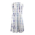 thumbnail image 4 of EQWLJWE Robes Maxi d'Été pour Femmes 2024 Vacances Tendance, Robes Sans Manches de Plage pour Femmes en Solde, Grande Taille Décontractée Imprimée Col Rond Manches Courtes Ample Longueur Genou, 4 of 9