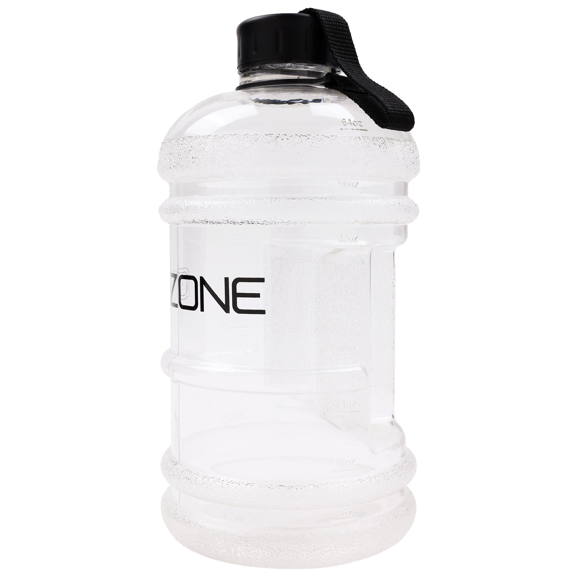 GoZone Pichet à Bouteille d'eau, Pichet à eau de Sport d'un Demi-gallon avec Poignée de Transport, Transparent, 64 oz