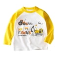 thumbnail image 1 of Yammkia Chandails de Dessous pour Garçons Adolescents Garçon Fille Chandail à Manches Longues Doux Col Ras du Cou T-Shirts à Manches Longues T-Shirts de Base pour Superposition Taille 5T 6T (Jaune, 5-6 Ans), 1 of 3