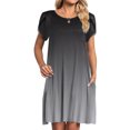 thumbnail image 1 of Fshaion Robe d'Été pour Femmes 2024 Grande Taille Décontractée Col Rond Manches Imprimé Floral avec Poche Robe Ample Longueur Genou Liquidation à Moins de 10!, 1 of 4