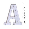 thumbnail image 2 of TopLLC Alphabet LED Letter Lights Light Up White Plastic Letters Standing Hanging A-M & on Clearance, 2 of 4