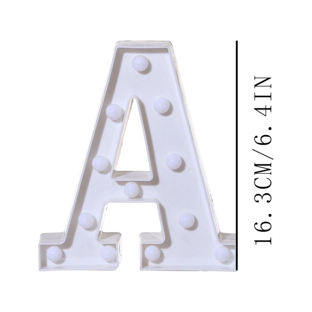 Birdeem Alphabet Led Letter Lights Light Up White Plastic Letters Standing Hanging A-M &