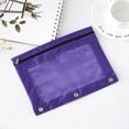 thumbnail image 4 of Dvruxg 2 Pcs Trousse à Crayons, Trousse à Crayons à Trois Trous Fermeture Éclair Simple Sac de Rangement de Documents en PVC Transparent, Trousse à Crayons Grande Capacité avec Fermeture Éclair Trousse de Reliure Transparente, 4 of 5