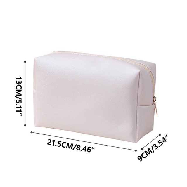 LiveSatisfy Clearance Travel Makeup Bag, Large Opening Makeup Bag, Portable Makeup Bag Opens Flat for Easy Access, Toiletry Bag, PU Leather Makeup Bag, Large Cosmetic Organizer for Women