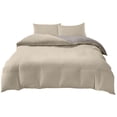 thumbnail image 2 of Washed Cotton Style 4-Piece Bedding Set Full/Queen Size Reversible Comforter Cover with Pillowcases Breathable Soft Bed Set for Dorm Room Home Decor, 2 of 6