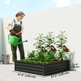 thumbnail image 3 of Outsunny 4' x 4' x 1' Raised Garden Bed, Galvanized Planter Box Black, 3 of 10
