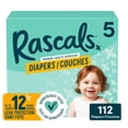 thumbnail image 1 of Rascals Premium Absorbent Baby Diapers, Size 5, Carton, 112 Count, 1 of 9