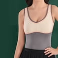 thumbnail image 3 of Miqool Débardeur Gainant à Encolure en V pour Femmes avec Soutien-Gorge Intégré, Sans Manches, Coupe Ajustée, Très Extensible, Camisole, Hauts d'Entraînement, 3 of 5