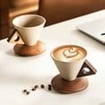 thumbnail image 4 of Ceramic Pour Over Coffee Dripper, 4.9-Inch Cone with Wooden Base, Achieve Consistent Extraction for a Perfect Brew, Ideal for Home Baristas and Coffee Enthusiasts, 4 of 7