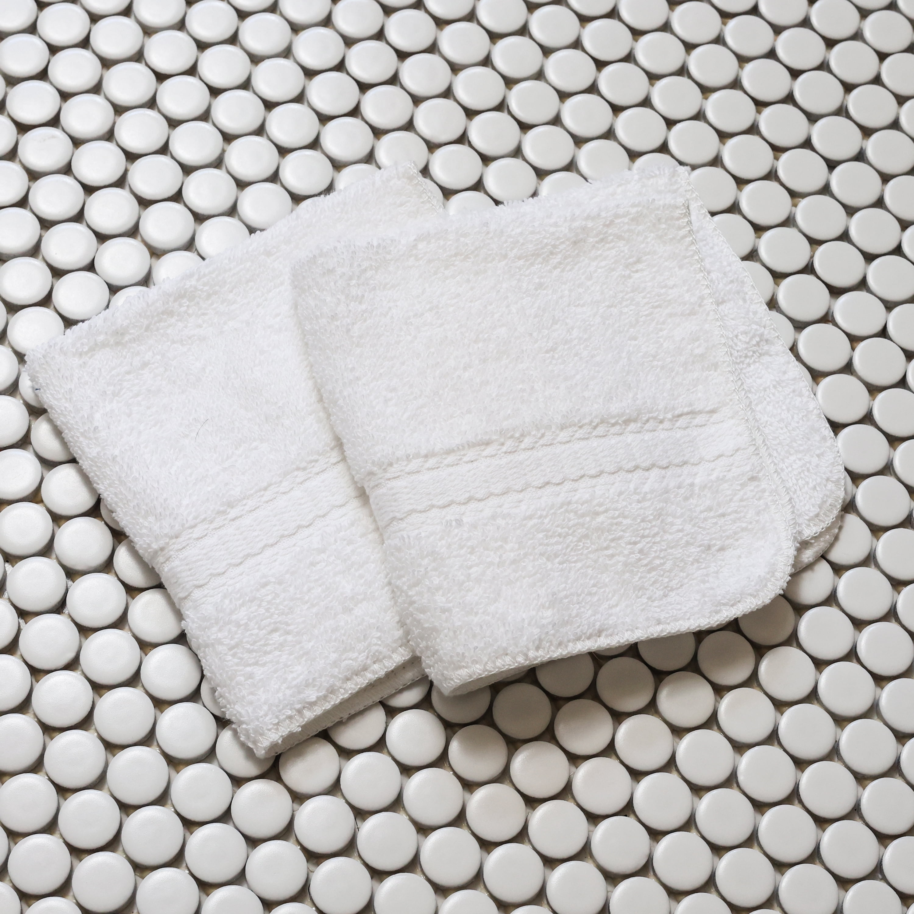 Mainstays 8pk Washcloth Set, 12" in. x 12", 100% Cotton, White
