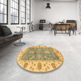 thumbnail image 3 of Ahgly Company Indoor Rectangle Abstract Cinnamon Brown Oriental Area Rugs, 4' x 6', 3 of 6