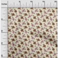 thumbnail image 2 of oneOone Rayon Light Beige Fabric Floral Craft Projects Decor Fabric Printed By The Yard 56 Inch Wide, 2 of 4