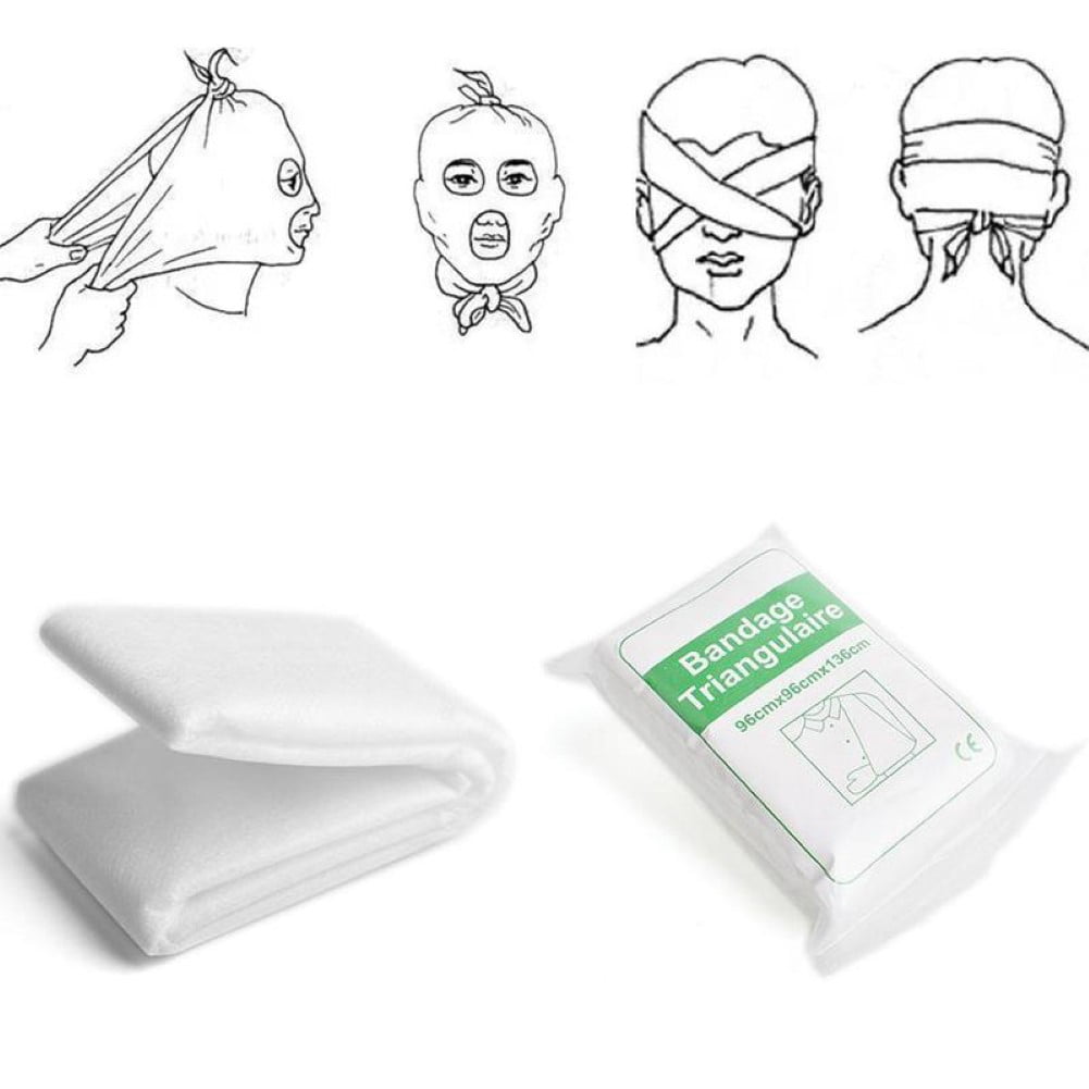 Lubelski Medical Burn Dressing Triangular Bandage Wrap Emergency Wound Care First Aid Kit
