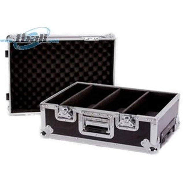 YCS TBHCD100 Deejay LED Fly Drive Heavy Duty Deluxe CD Case for 100 CDs with Pull-Out Handle & Wheels