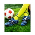 thumbnail image 4 of Innerwin Chaussures de Soccer pour Enfants à Bout Rond Crampons de Soccer Confort Légers Espadrilles Basses Terrain Ferme Bleu (Crampons TF) 3Y, 4 of 5
