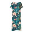 thumbnail image 2 of Cameland Robe d'Été pour Femme Décontractée à Col en V avec Boutons, Manches Courtes, Imprimée, Coupe Évasée, avec Poche, 2 of 3