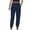Blue, variant on RKSTN Womens Pants Woman Color Cotton And Linen Drawstring Elastic Waist Long Straight Pants Soft Loose Straight Leg Hiking Pants